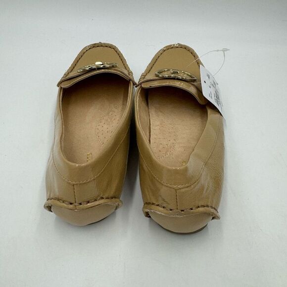 Liz Claiborne Womens 6.5 Antonia Tan Faux Patent  Slip On Casual Loafers Shoes $ - Picture 4 of 9
